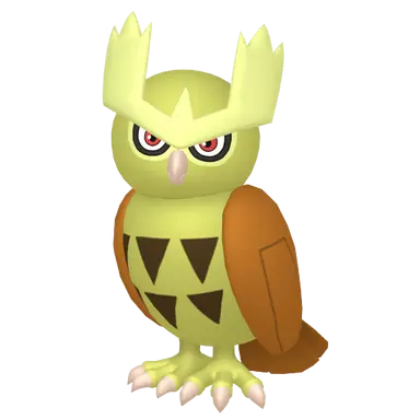 #0164 Noctowl Shiny 6IV Hidden Ability In-game Trade Pkm Go